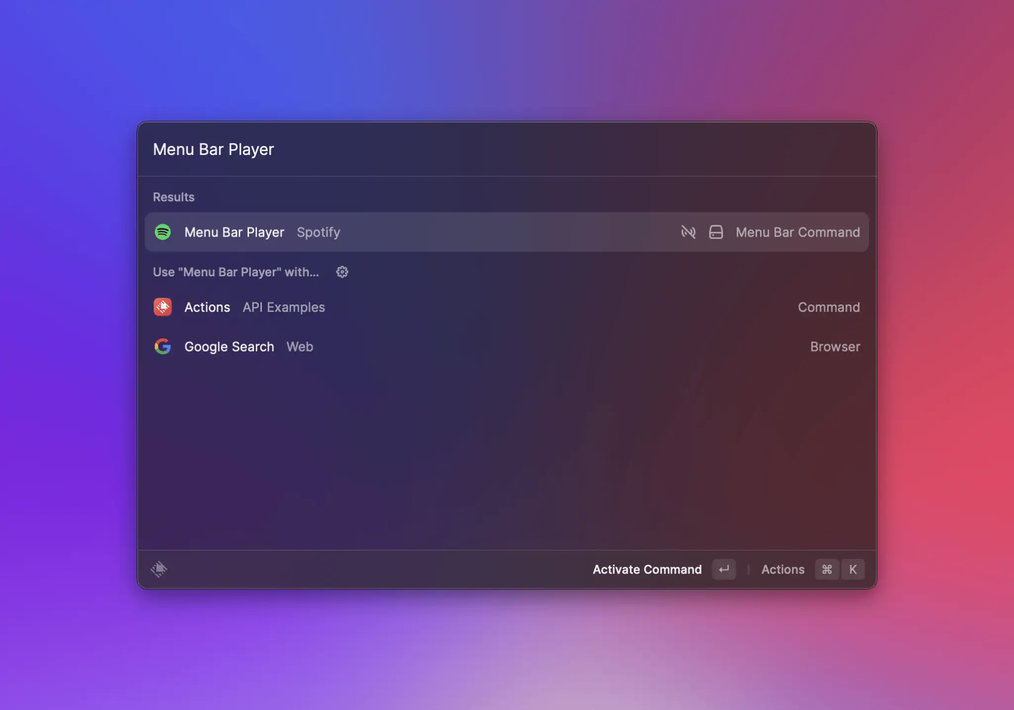 Menu Bar Command - Activate Background Refresh